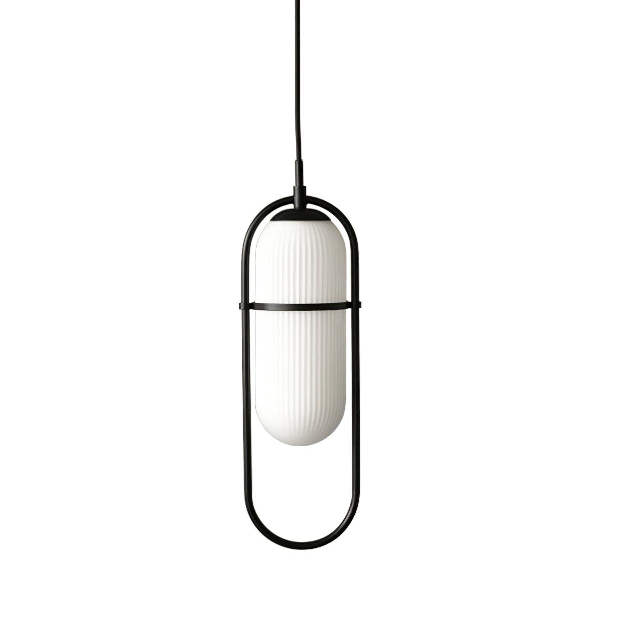 Zesta Pendant Lamp Ribbed Glass Minimalist - Letslighting
