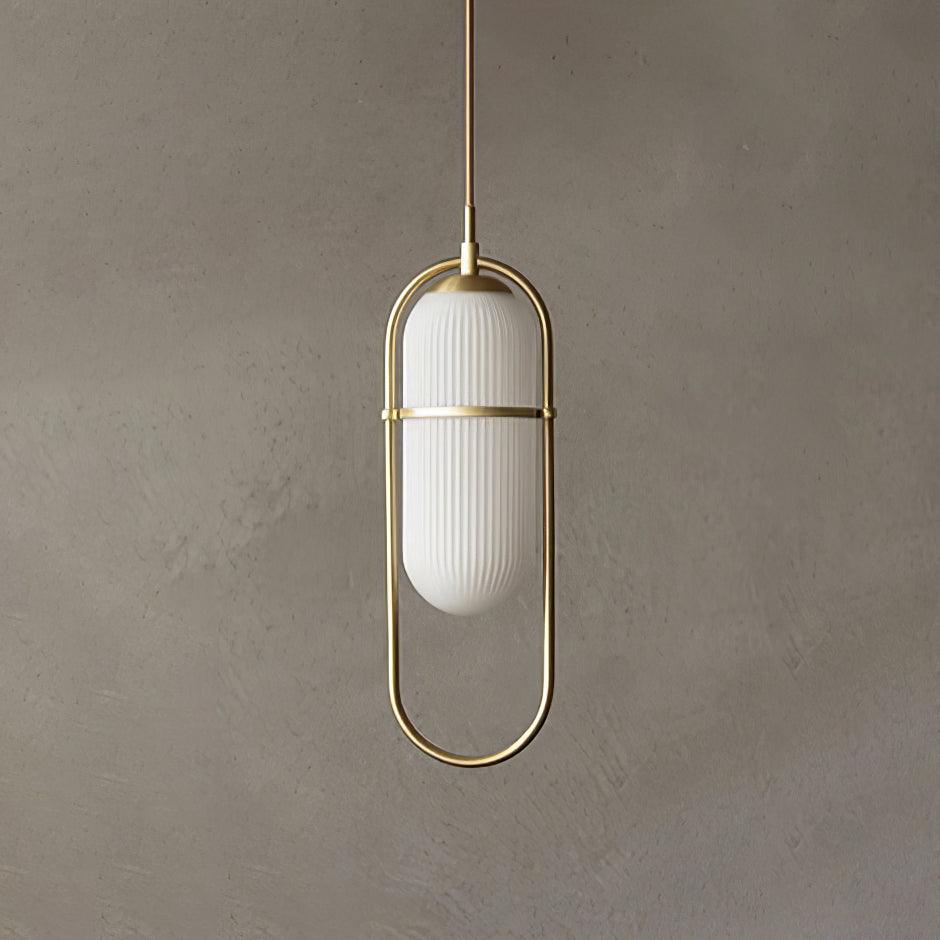 Zesta Pendant Lamp Ribbed Glass Minimalist - Letslighting