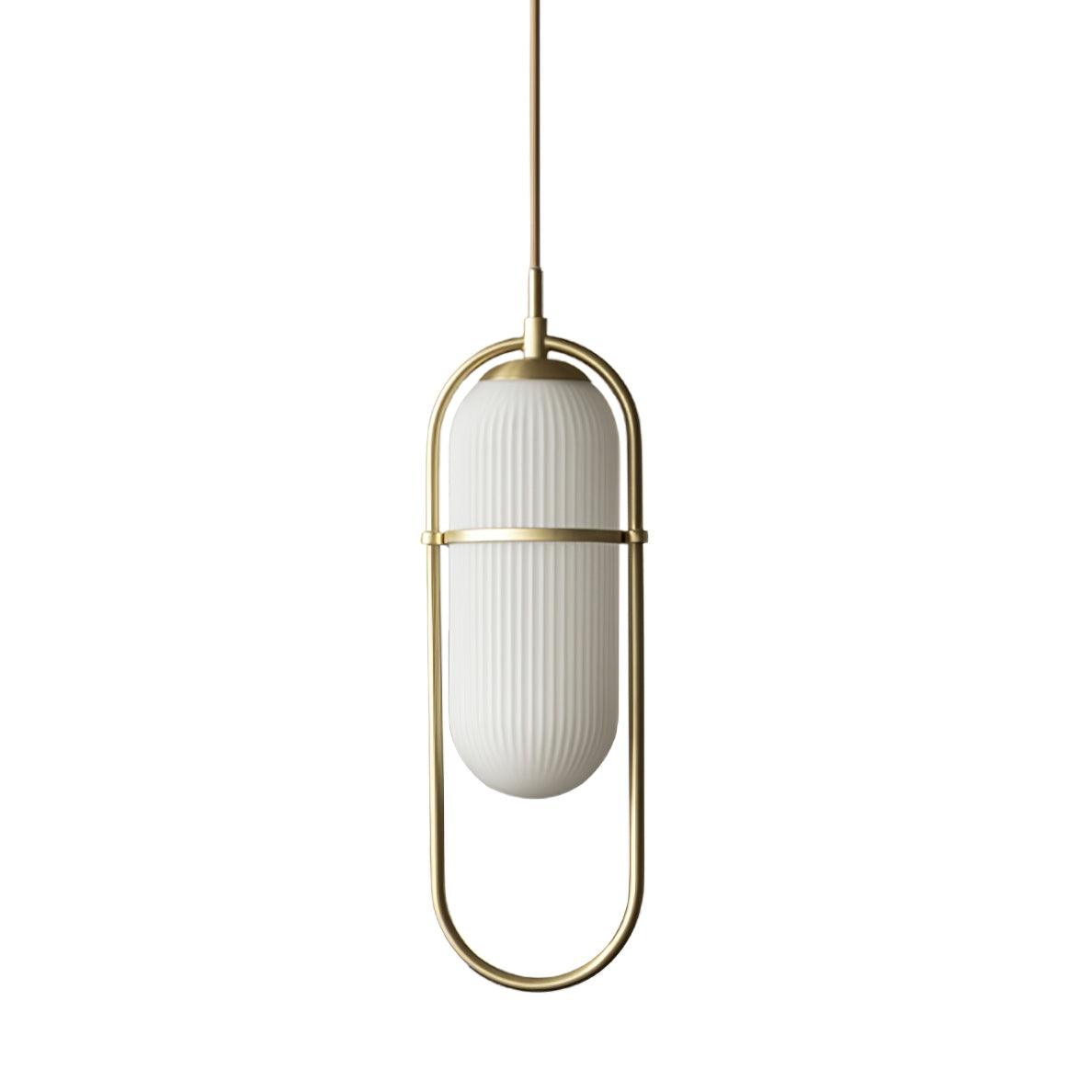 Zesta Pendant Lamp Ribbed Glass Minimalist - Letslighting
