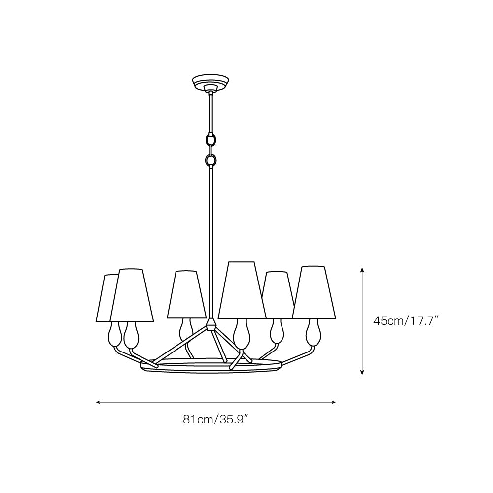 Avlaeir Lustre Laiton Tissu Industriel Vintage - Neutralighting