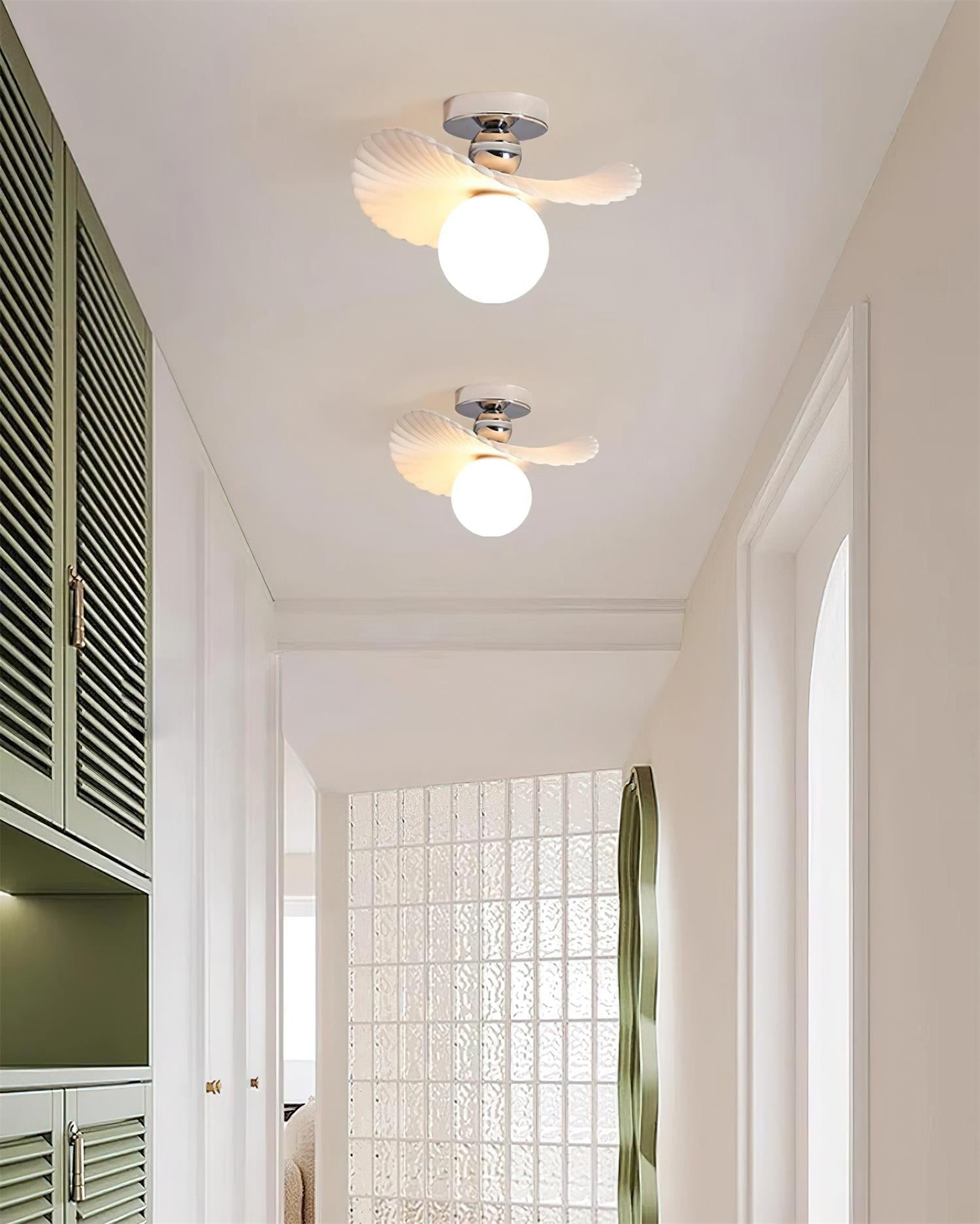 Ilyon Modern Winged Frosted Shade Ceiling Light - Letslighting
