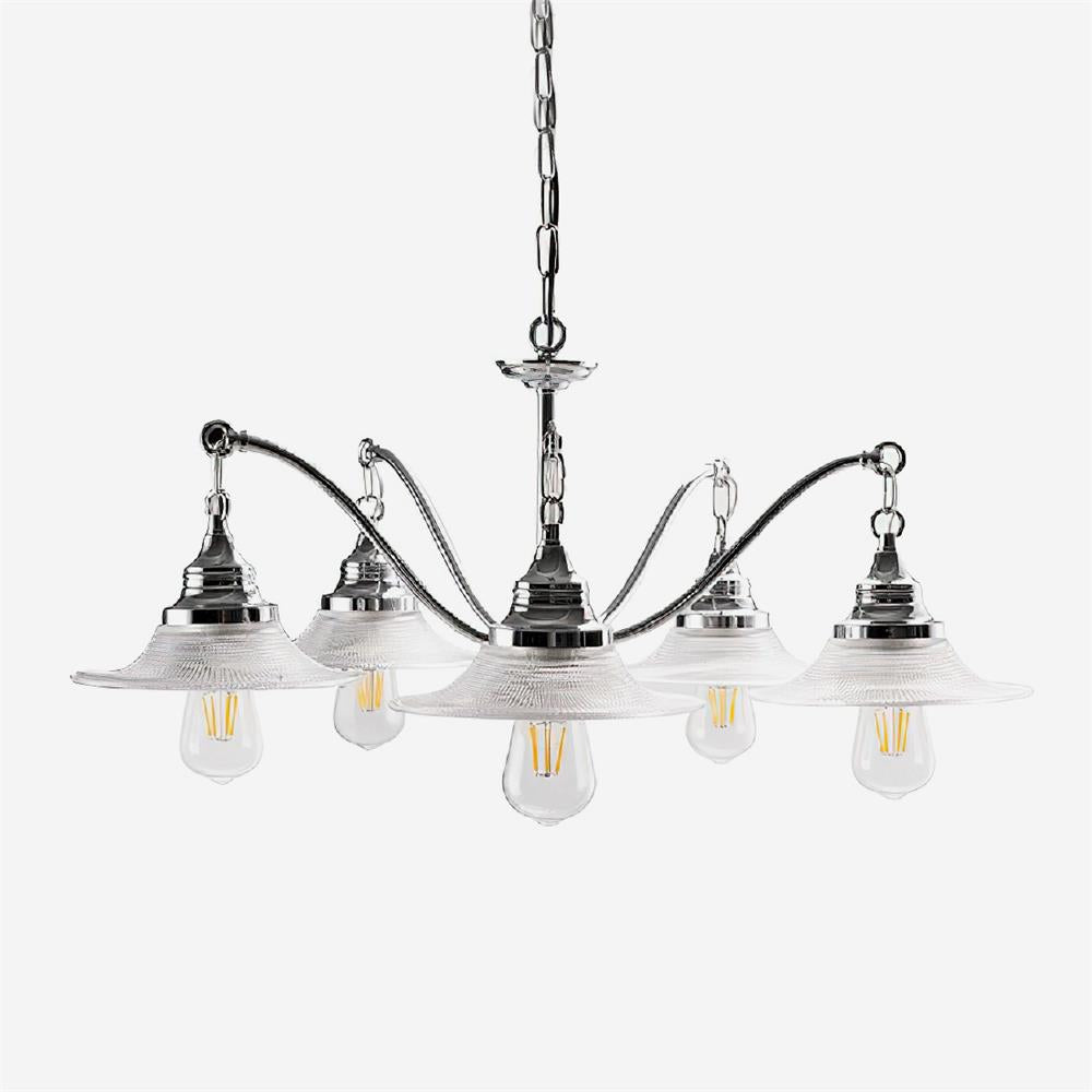 Zowie Chandelier Curved Vintage Flair - Letslighting