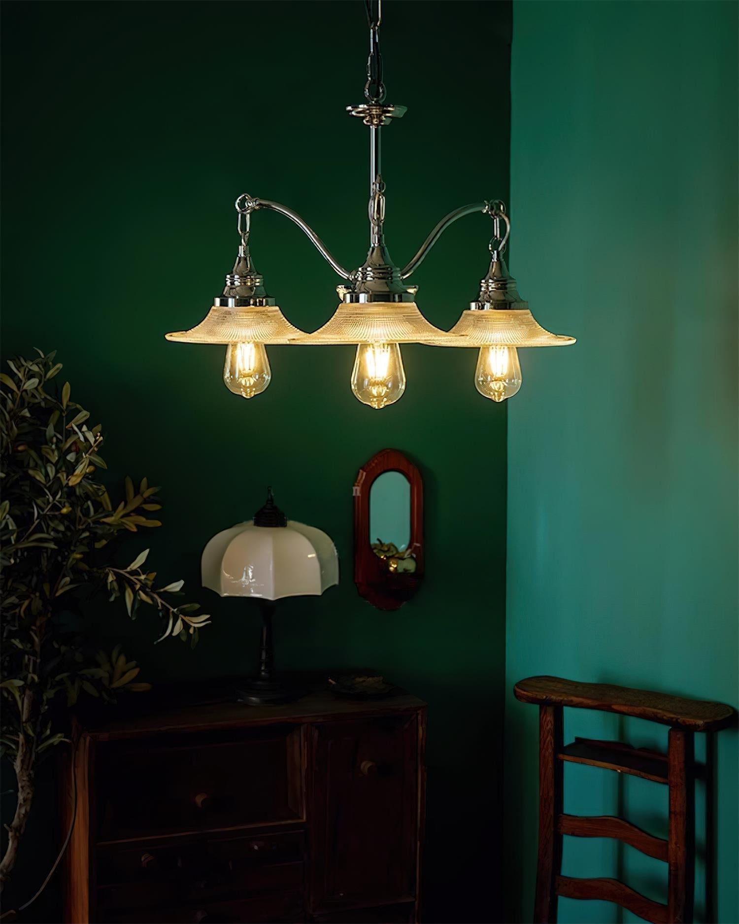 Zowie Chandelier Curved Vintage Flair - Letslighting