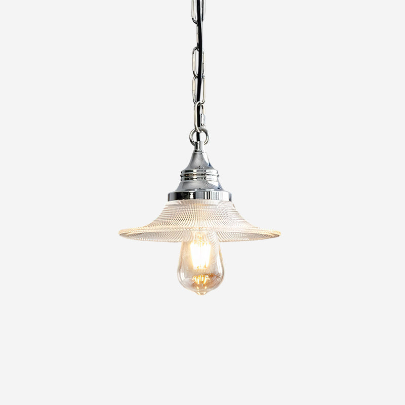 Zowie Lampe Pendente Verre Prismatique & Chrome - Neutralighting