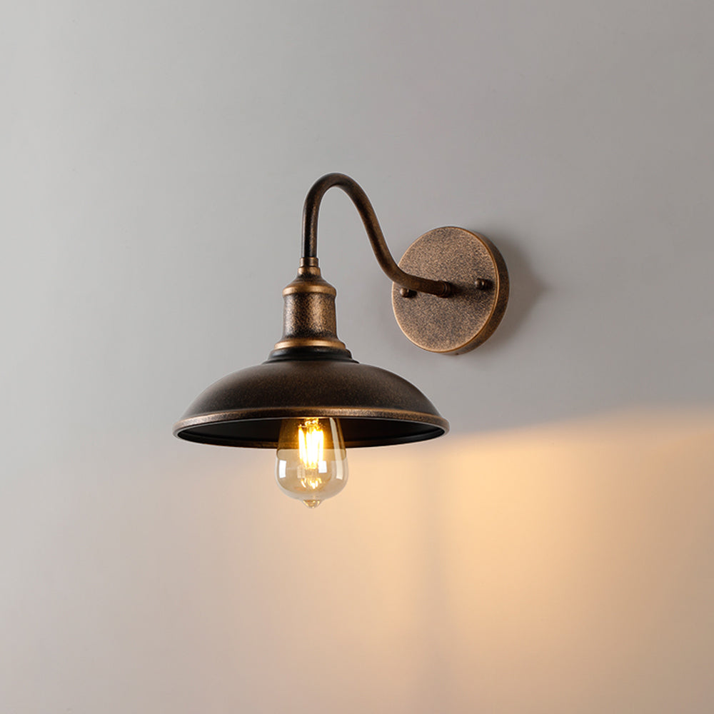 Silva Applique Murale Bol Rustique, Métal, Cuivré - Neutralighting
