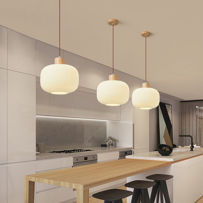 Muto Luminaires Suspension LED Moderne Bois/Verre Salon/Salle à manger - Neutralighting