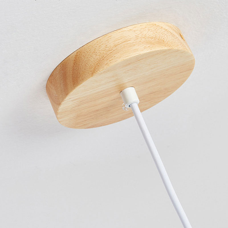 Muto Suspension Cylindre Moderne, Bois/Acrylique, Jaune/Brun, Salon - Neutralighting