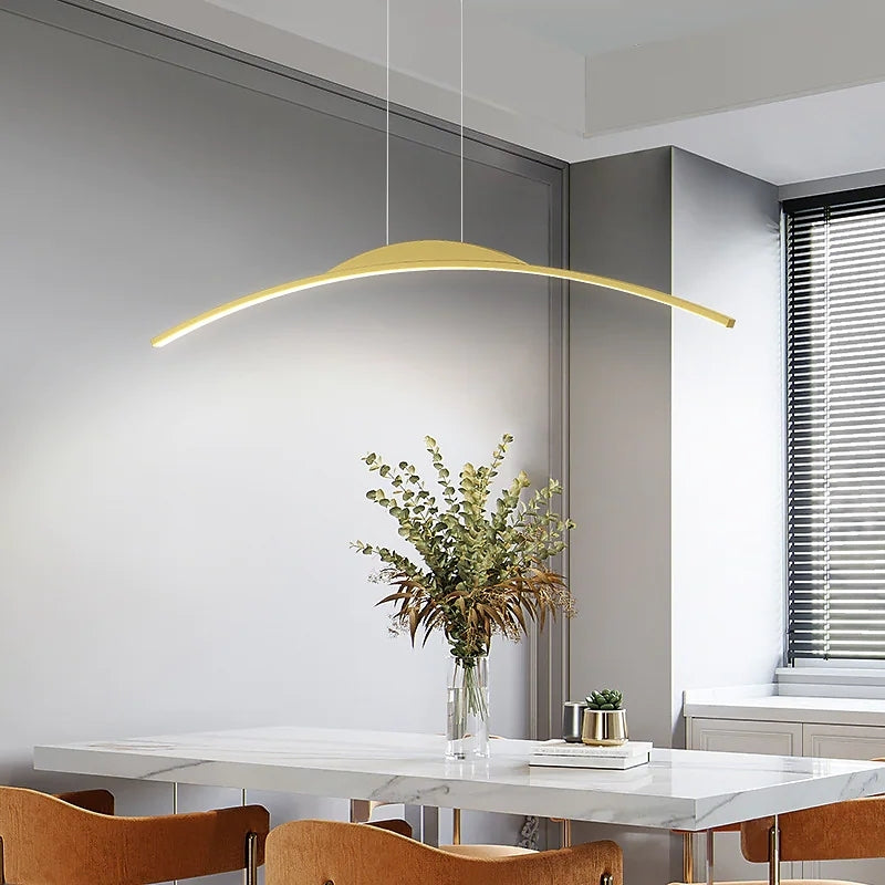 Arisha Suspension Moderne Linéaire LED Simple Nordique Noir Salon - Neutralighting