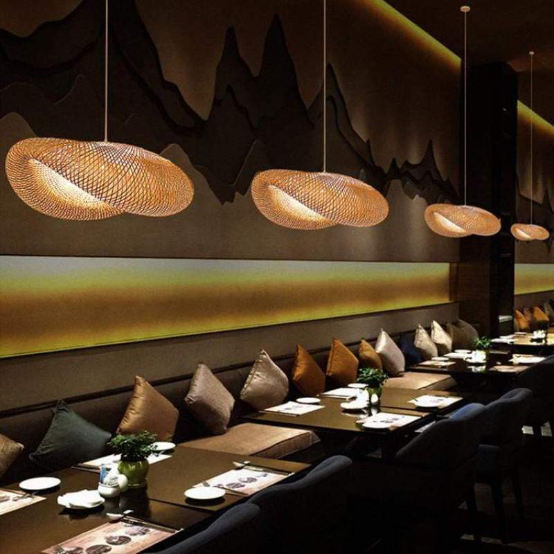 Rinwa Suspension Nuage Bohème. Bambou. Bois. Salon