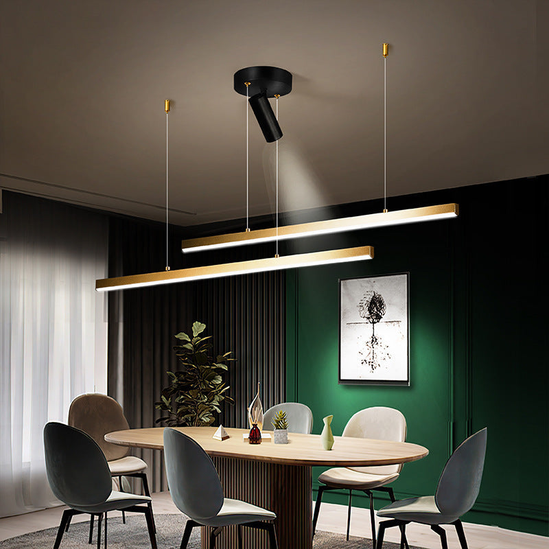 Arisha Suspension Linéaire Moderne, Métal, Doré, Salon - Neutralighting