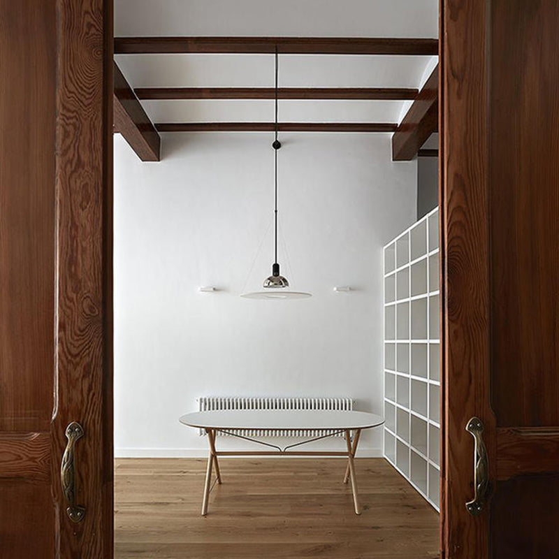 Arisha Suspension LED Moderne Métal/Acrylique Chromé/Noir - Neutralighting