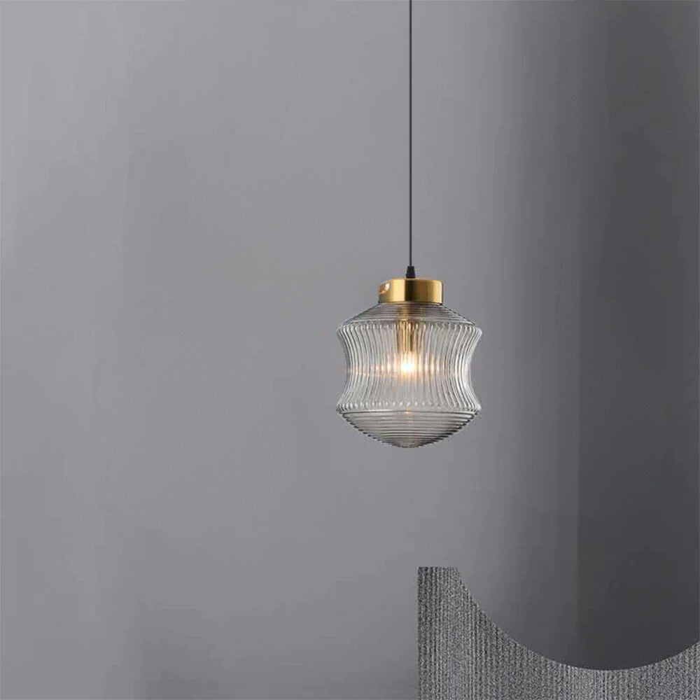 Valentina Suspension Luminaire Moderne LED Gris Fumé Verre Chambre - Neutralighting