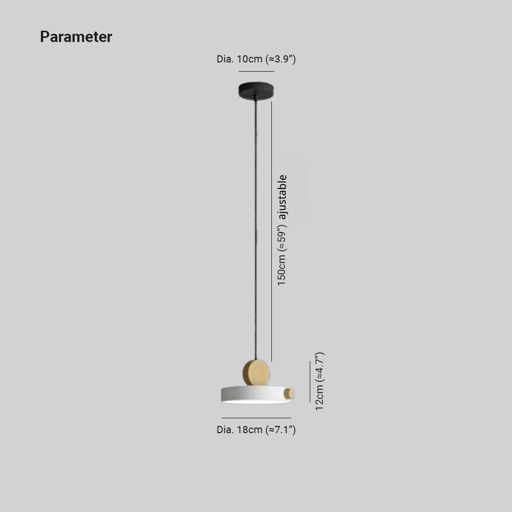Valentina Design LED Suspension Métal/Acrylique /Bois Salon - Neutralighting
