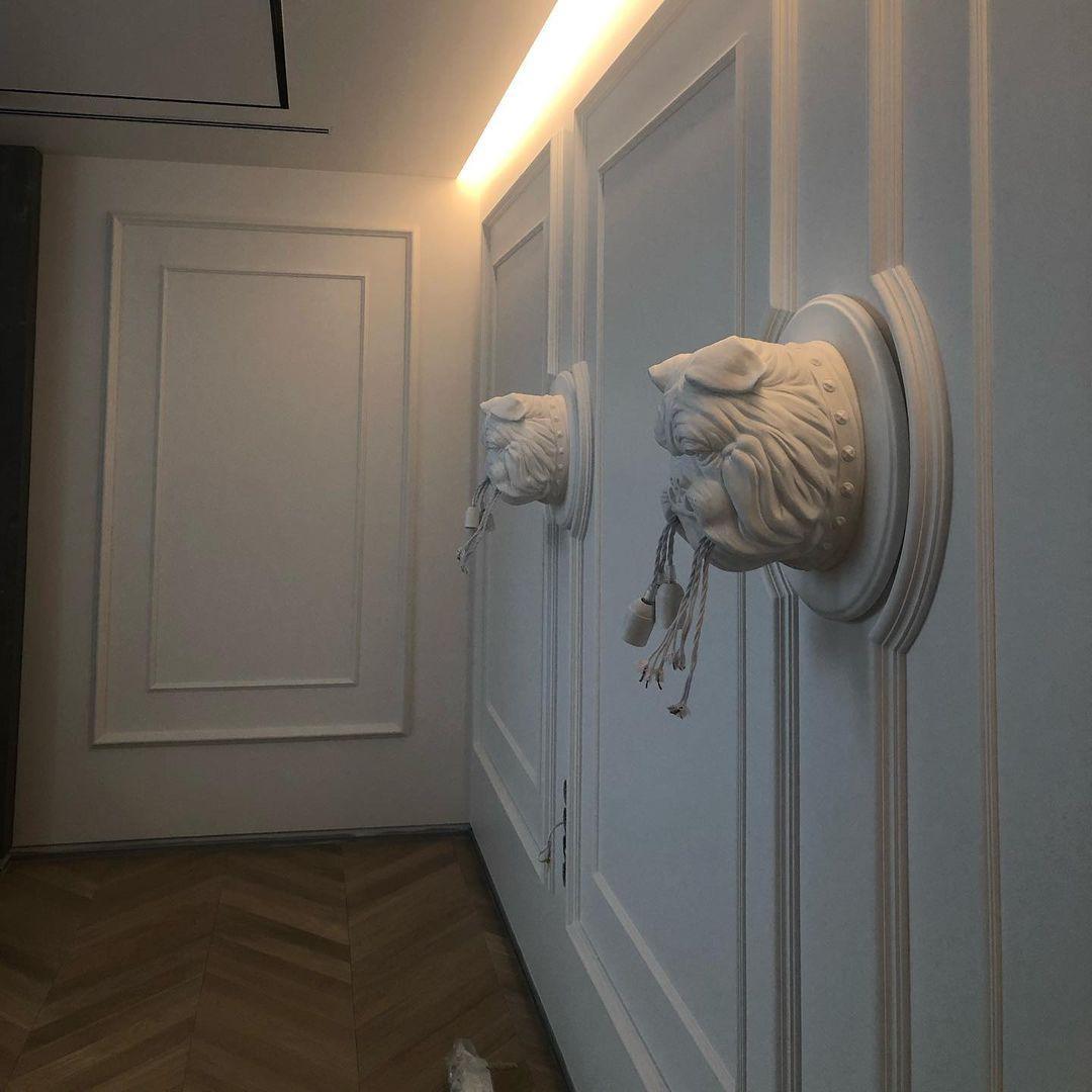 Lustra Applique Murale Sculpture Bulldog Fantaisiste - Neutralighting