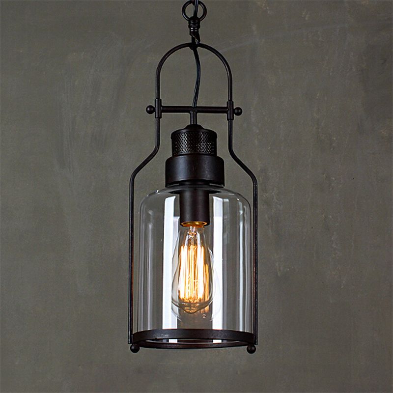 Epoch LED Suspension Noir Rouille Verre Métal Chambre à coucher - Neutralighting