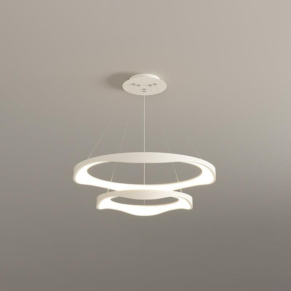 Arisha Suspension Ronde Moderne, Métal/Acrylique, Noir/Blanc, Salle de Séjour/Salle à Manger - Neutralighting
