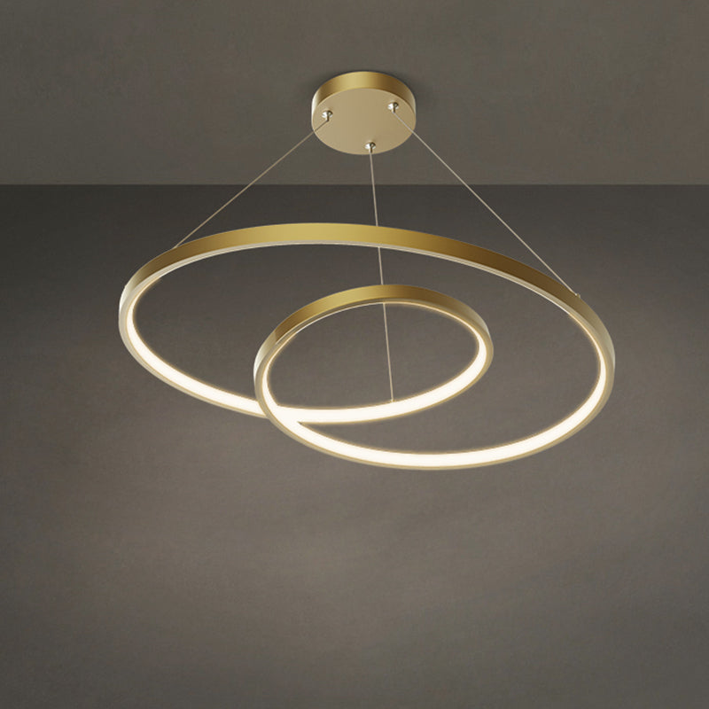 Arisha Suspension Cercle Courbé, Cuivre pur, Noir/Or, Salle à Manger/Chambre à Coucher - Neutralighting