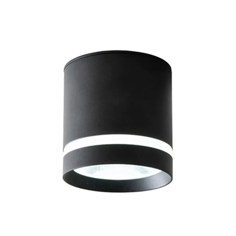 Arisha Plafonnier Cylindre Moderne, Métal/Acrylique, Noir/Blanc, Salon - Neutralighting