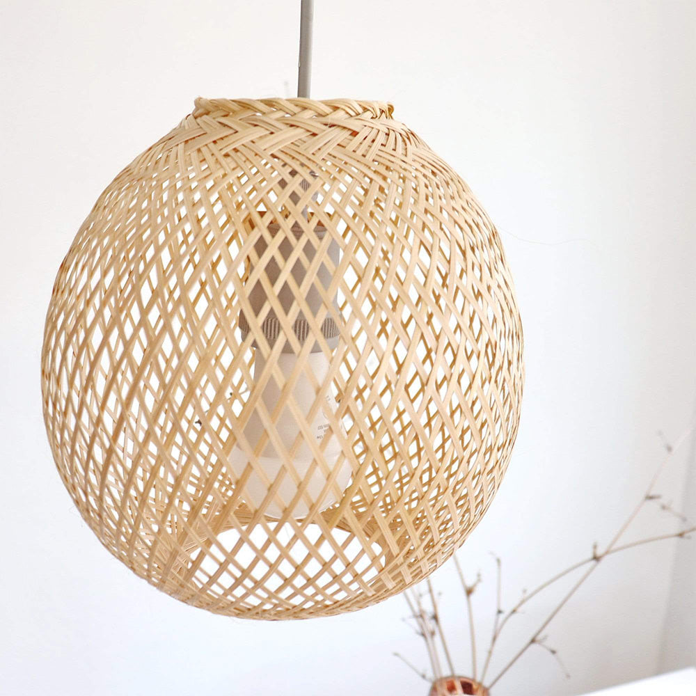 Ritta Suspension Ronde Créative Bambou Chambre à Coucher Salon - Neutralighting