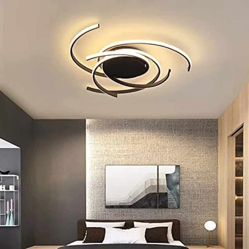 Arisha Plafonnier Arche Métal Moderne, Noir/Blanc, Salon - Neutralighting