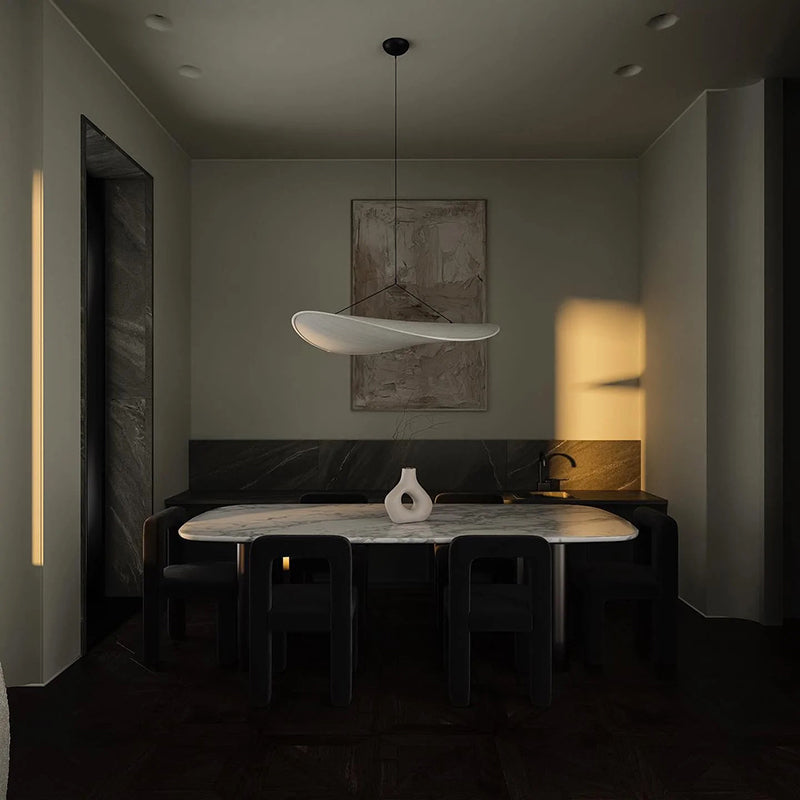 Nixie Suspension Géométrique Moderne Soie Blanc Salon - Neutralighting