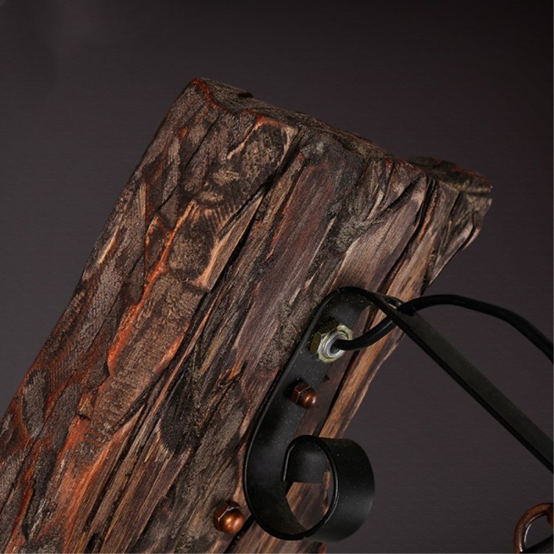 Silva Applique Murale Lanterne Industrielle/Rétro, Métal/Bois, Bronze, Salon - Neutralighting