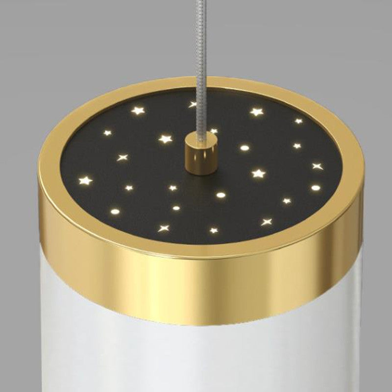 Arisha Luminaires Suspension Etoilé Moderne, Métal, Noir/Blanc/Or, Salon - Neutralighting