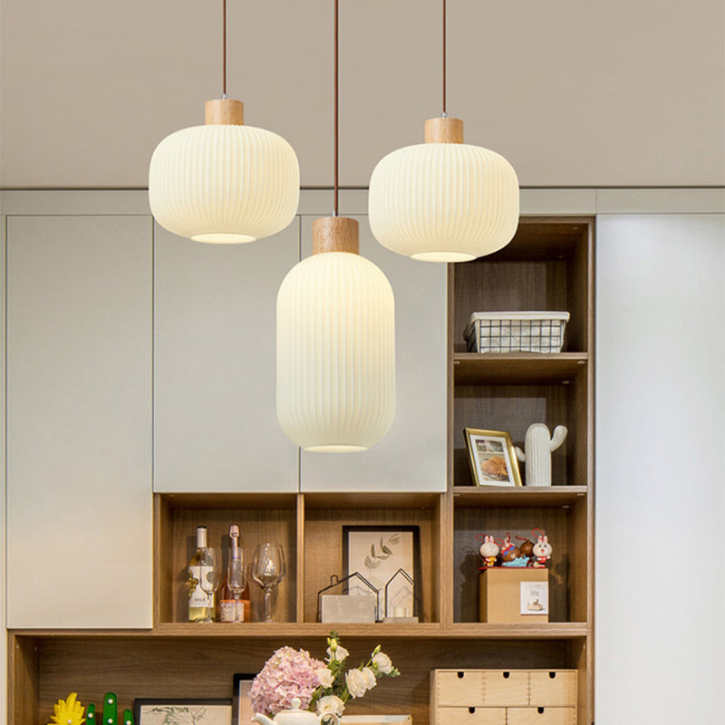 Muto Luminaires Suspension LED Moderne Bois/Verre Salon/Salle à manger - Neutralighting