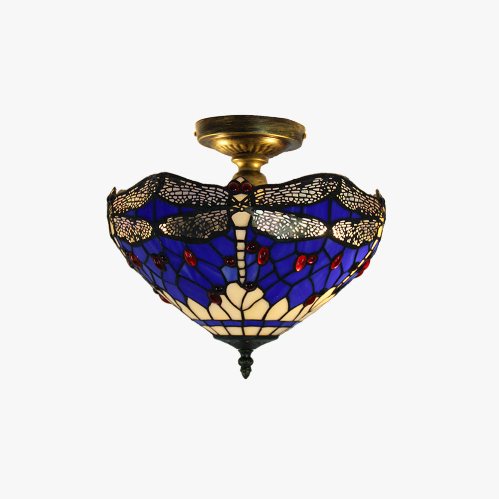 Tiffany Vintage Plafonnier Libellule Chambre À Coucher