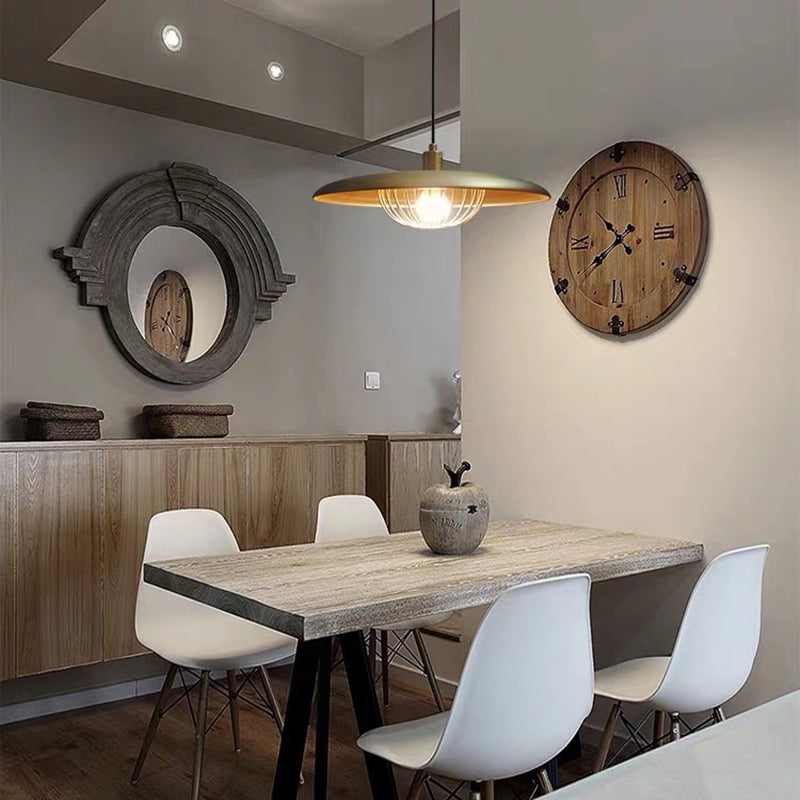Arisha Suspension Ronde Moderne LED Luxe Métal, Or/Gris/Noir/Marron/Bois, Salon - Neutralighting
