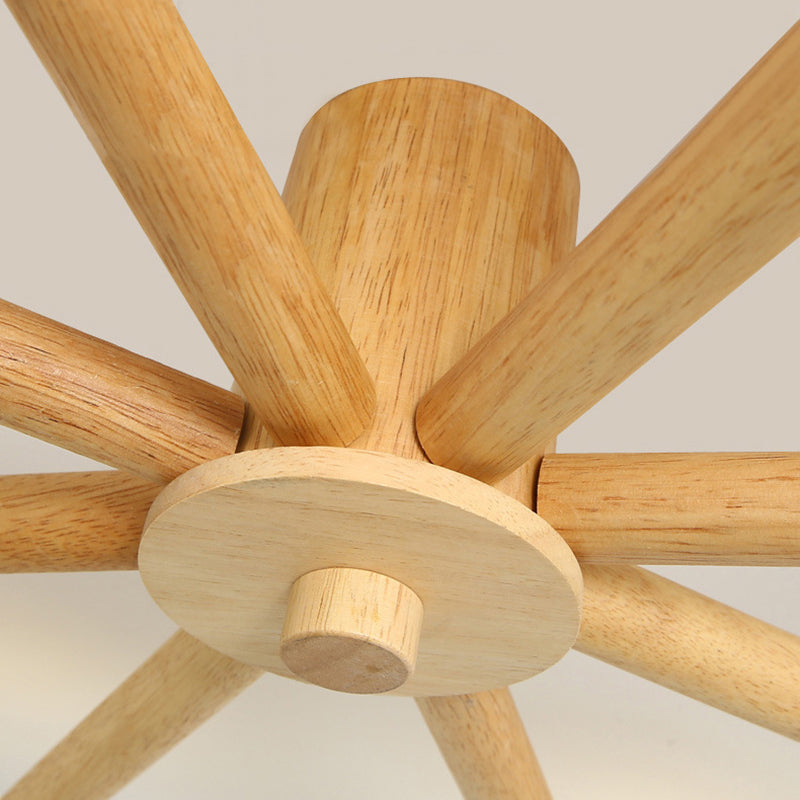 Muto Plafonnier Boule Moderne, Bois/Verre, Bois, Salon - Neutralighting