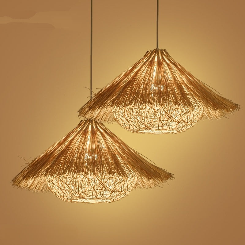 Suspension en rotin tissé à la main - Neutralighting