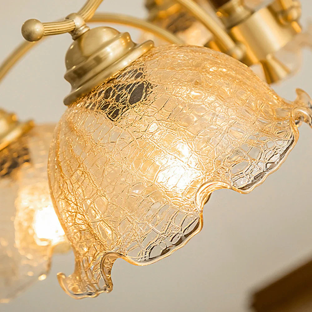 Arisha Retro LED Métal Bois Lustre Chambre à Coucher/ Salon