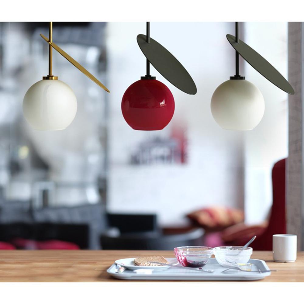 Valentina Suspension Cerise Design LED Métal/Verre Rouge/Noir/Blanc/Or Salon/Chambre - Neutralighting
