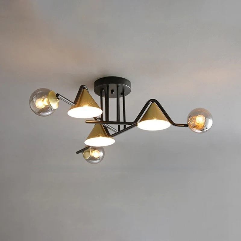 Arisha Design LED Plafonnier Métal/Verre Salon/Chambre à Coucher