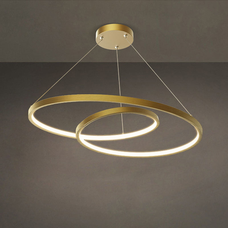 Arisha Suspension Cercle Courbé, Cuivre pur, Noir/Or, Salle à Manger/Chambre à Coucher - Neutralighting