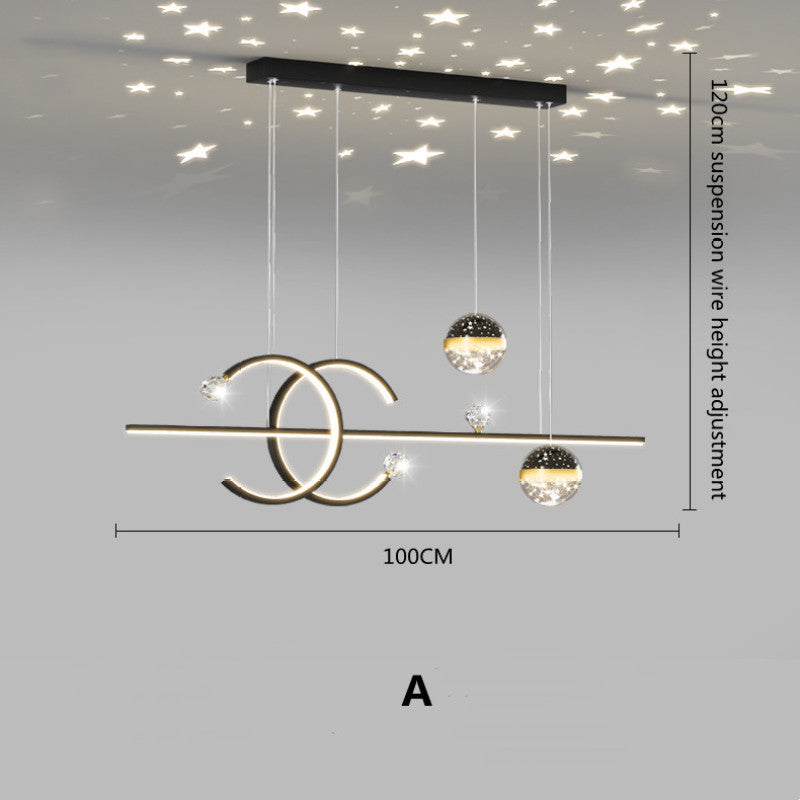 Arisha Luminaires Suspension d'Étoile LED Élegante Métal/Cristal Salon - Neutralighting
