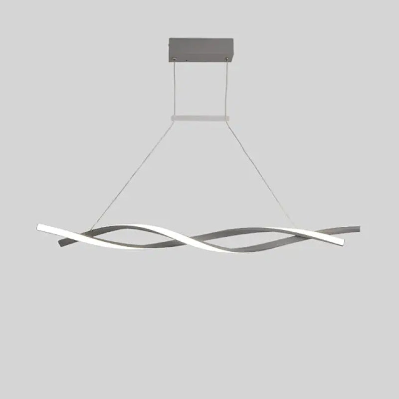 Arisha Suspension Linéaire Simple, Aluminium/Gel de silice, Noir/Gris, Chambre - Neutralighting