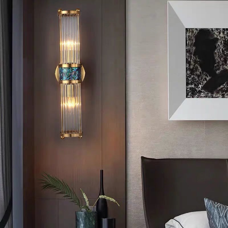 Ray Applique Murale de luxe en cristal de lumière Lampe de chevet à coquille simple pour chambre - Neutralighting