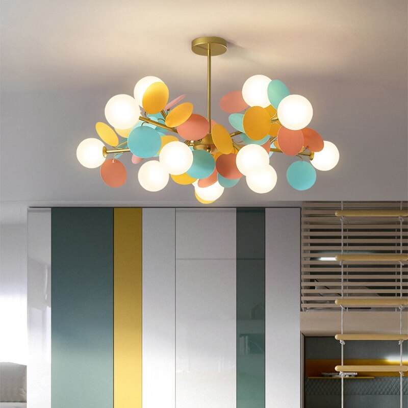 Nexen Plafonnier en forme de branche florale multicolore