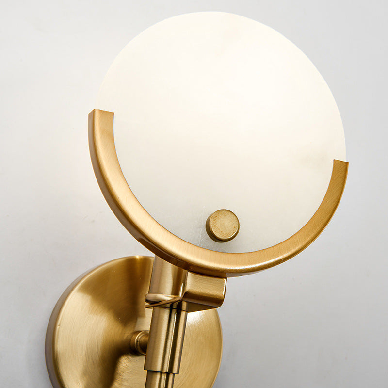 Valentina Applique Murale Globe Moderne Métal/Dolomite Or Chambre - Neutralighting