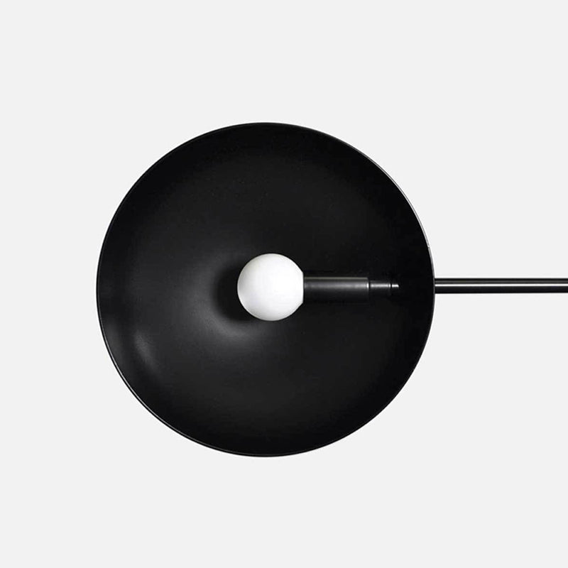 Arisha Minimaliste Suspension LED Ronde, Métal, Noir, Salon/Salle à Manger - Neutralighting