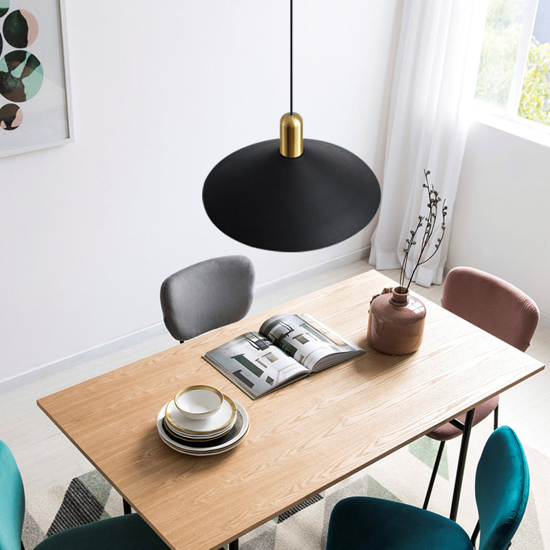 Arisha Suspension Moderne LED Acrylique/Métal, Noir/Blanc/Or, Salon - Neutralighting