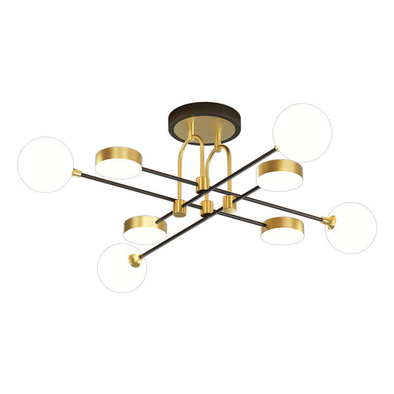 Valentina Plafonnier Boule Moderne, Métal/Verre, Doré, Salon - Neutralighting