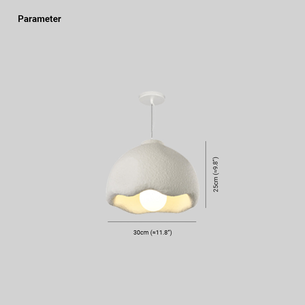 Avi Suspension Fleur Nordique, Metal/Polystyrène, Blanc, Salon - Neutralighting