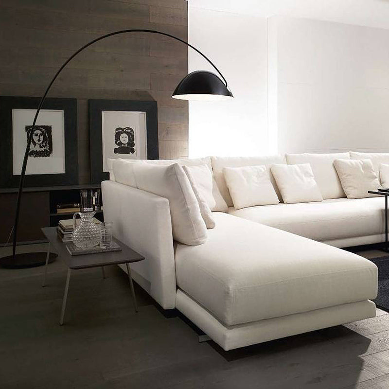 Arisha Lampadaire Canne à Pêche Simple, Métal, Noir, Salon - Neutralighting