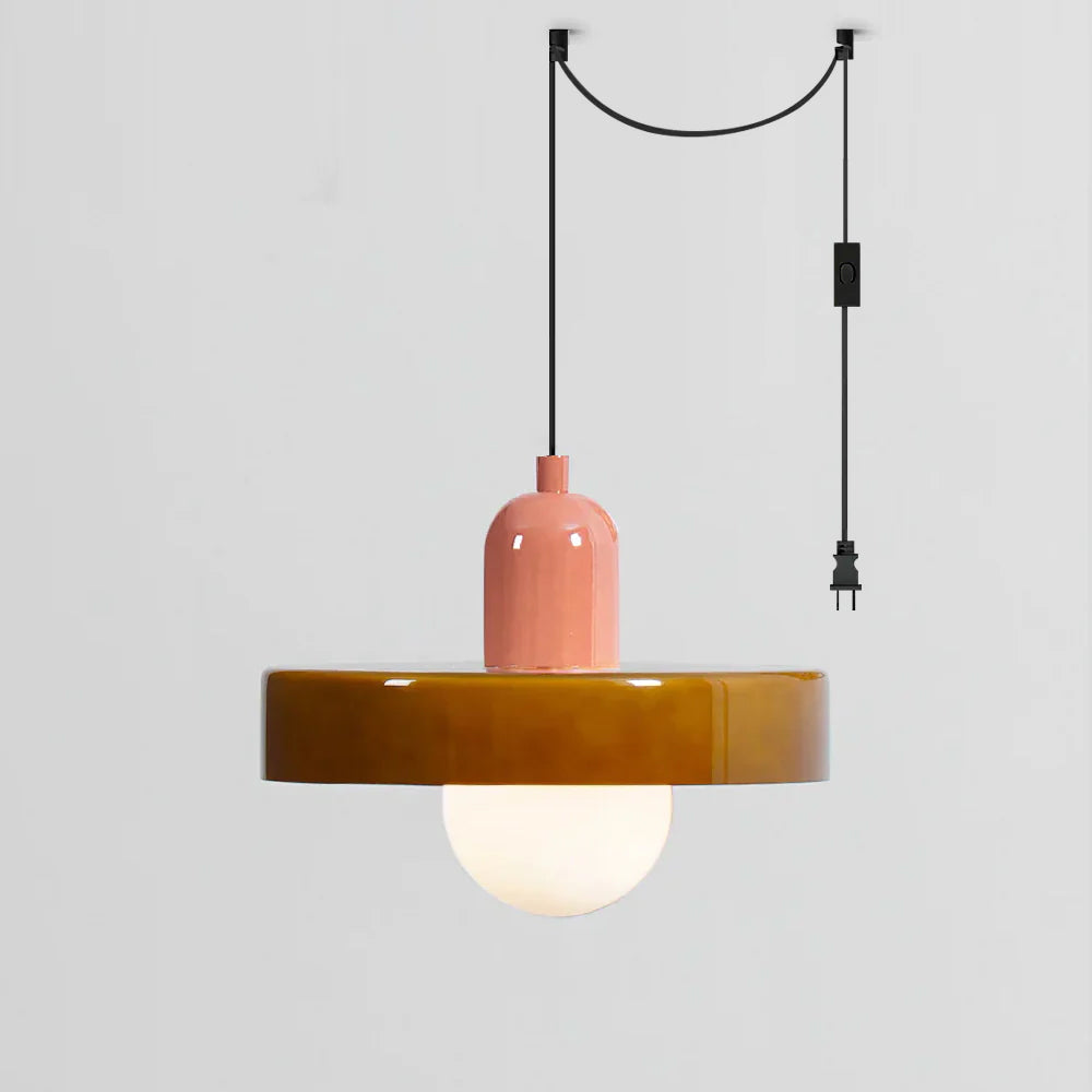 Jovial Luminaires en Verre Orb Disc Minimaliste Swag - Neutralighting