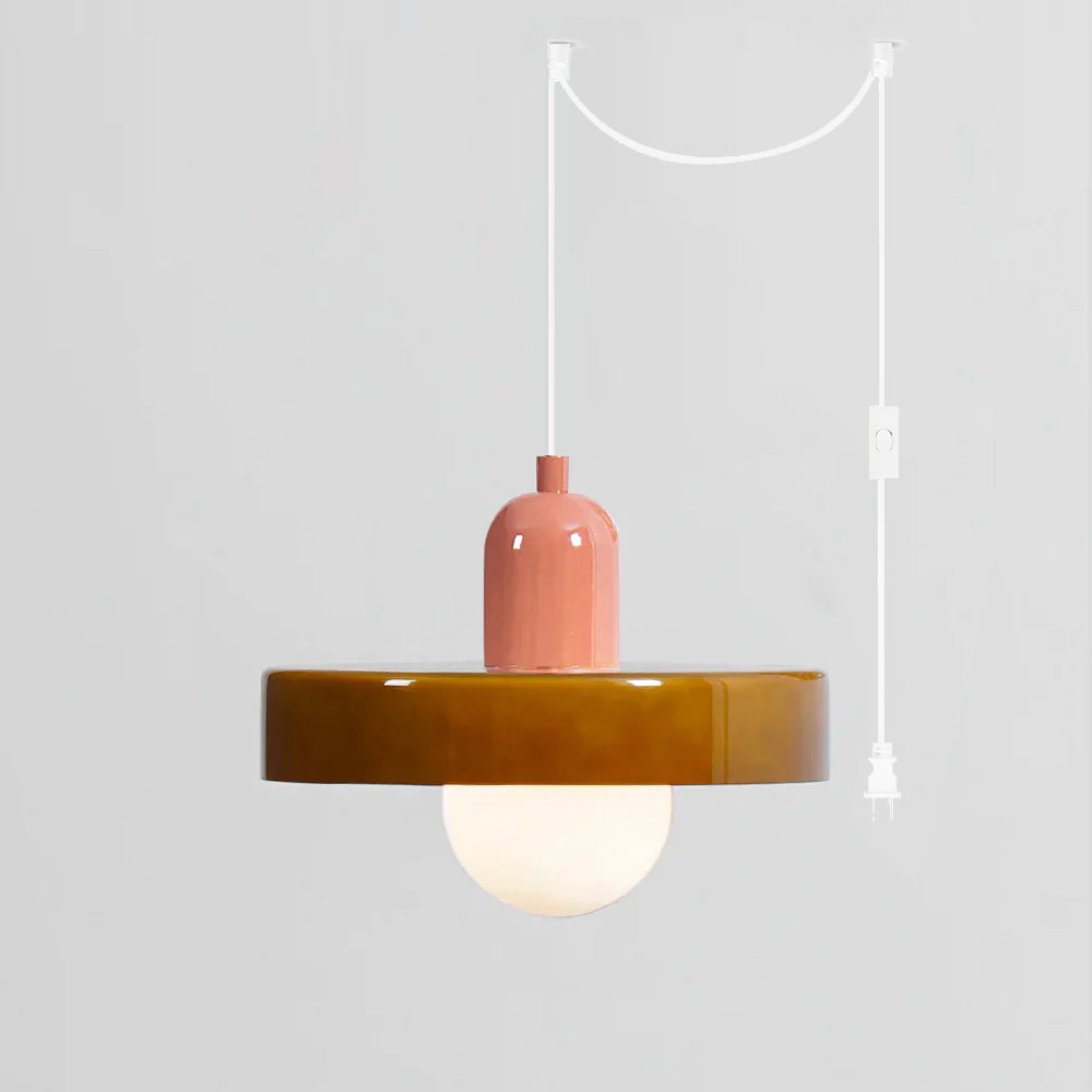 Jovial Luminaires en Verre Orb Disc Minimaliste Swag - Neutralighting