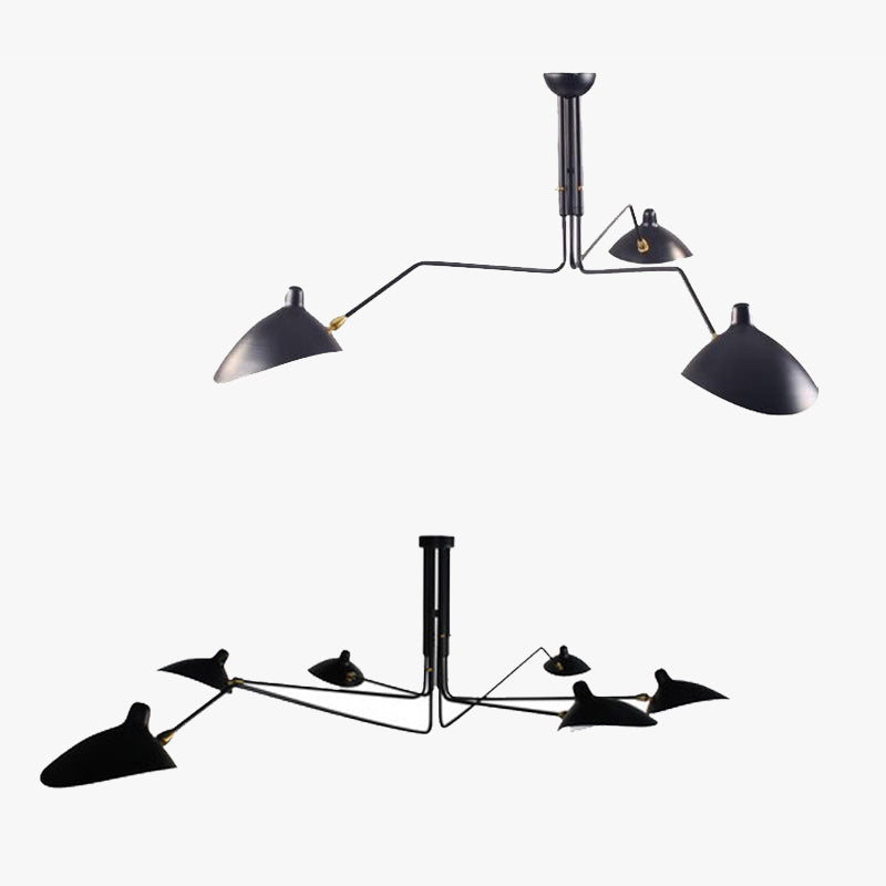 Arisha Luminaires Suspensions Industrielle Moderne Métal Noir Salle d'étude/Salon/Chambre - Neutralighting