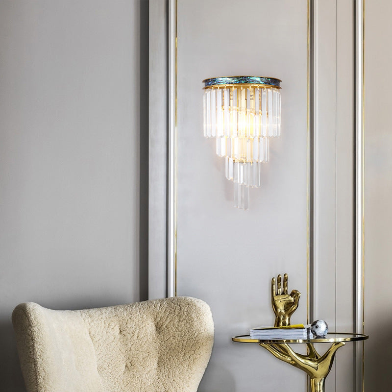 Ray Applique Murale Moderne/Nordique, Cristal Or, Chevet de Chambre/Hôtel - Neutralighting